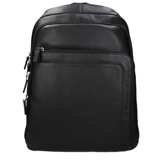 Piquadro Black Leather Backpack