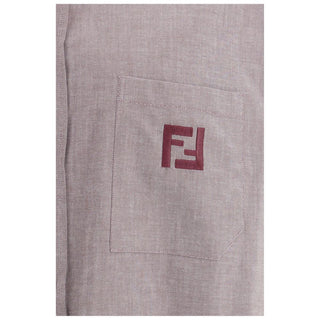 Fendi Bordeaux Cotton Shirt