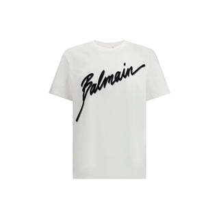 Balmain White Cotton T-Shirt