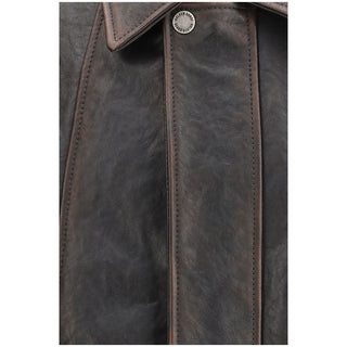 Golden Goose Brown Goatskin Bomber